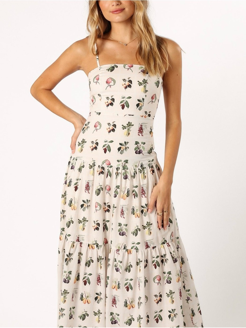 Petal + Pup Botanique Fruit Midi Dress. SizeXS